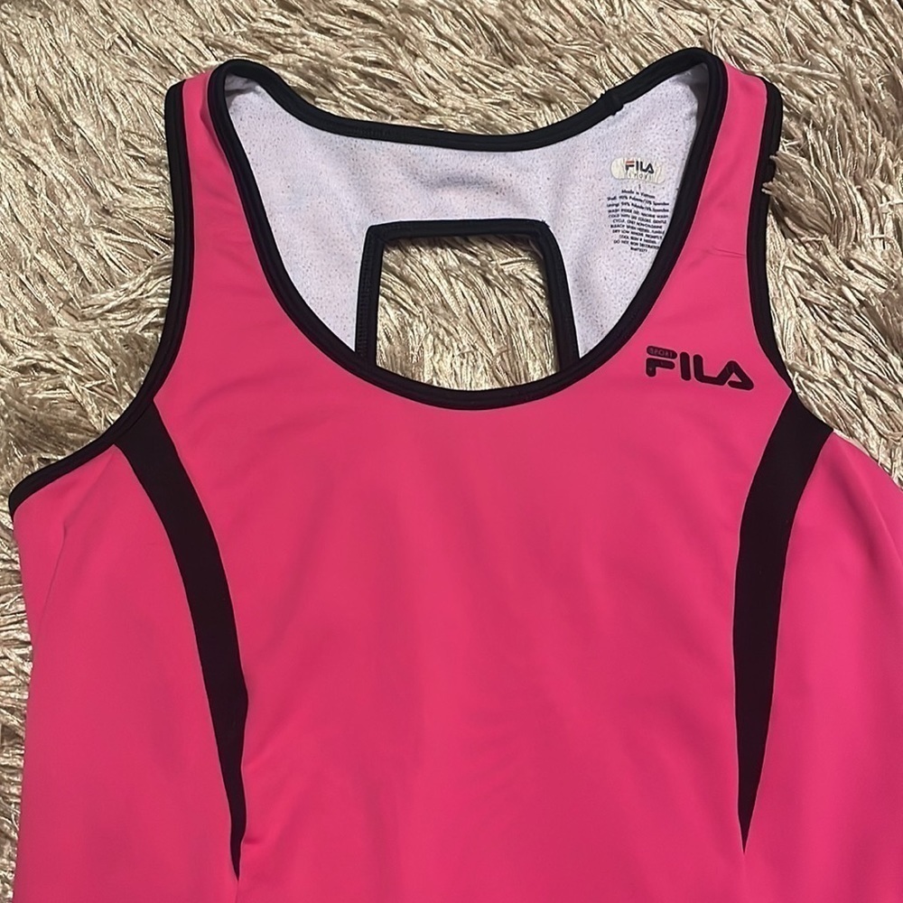 FILA Pink Fitted Tank Small - Picture 3 of 7